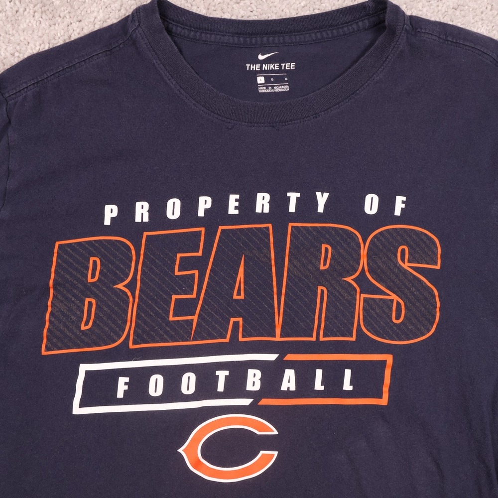Nike Chicago Bears Football T-Shirt‎ NFL Graphic Tee Short Sleeve Large